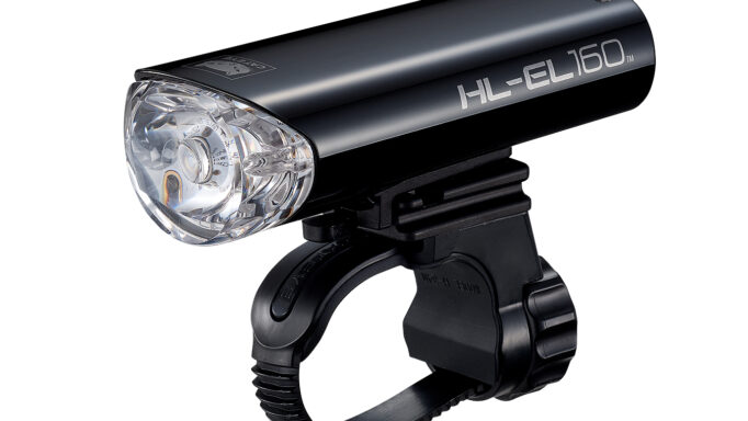 Cateye HL-EL160 Forlygte | Opticube Lens | Inkl. 2XAA batteri | 50 lumen | Sort