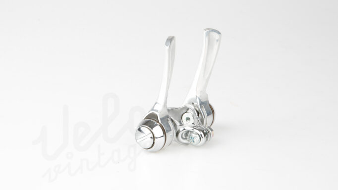 NOS Shimano 412 Gearvælger | Dobbel | Friktion Med Mikroklik | Skrårør Spændebånd