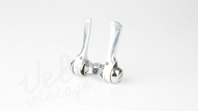 NOS Shimano 412 Gearvælger | Dobbel | Friktion Med Mikroklik | Skrårør Spændebånd