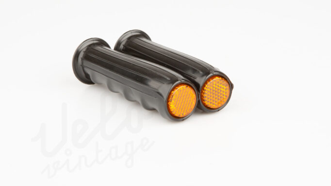 Herrmans Retro Håndtag | Med Refleks | 115mm | Sort | 2 Stk