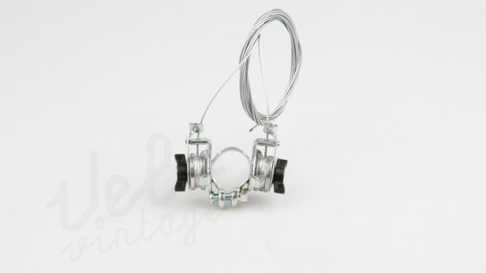 Sunrace Gearvælger Friktion Dobbel  | 22,2mm Spændebånd | Til Montering På Frempinden  | Incl Wire