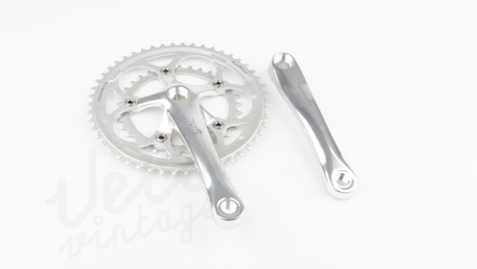 SunRace FCR96 Dobbel Compact Kranksæt |  50/34T | | Alu 170mm Arme | 5-10 Speed Kompatibel | Sølv