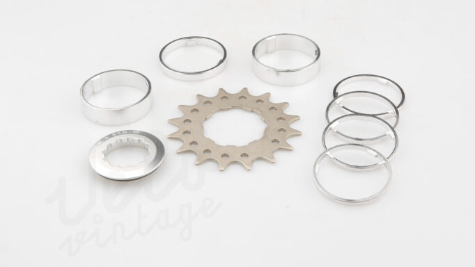 Singlespeed-Kit Incl. spacer 2x10mm 1x5mm 4x3mm, Shimano HG kompatibel  Tandhjul 16T