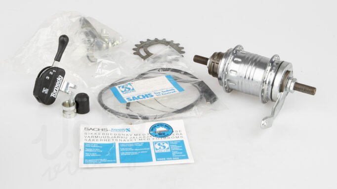 Vintage NOS/NIB Sachs Torpedo Dreigang Nav Type H3111 Med Fodbremse Årgang 1989 | 36H | Komplet  Incl Gearskifter / Tandhjul / Kabler / Komponentsæt  | 0568 103 003