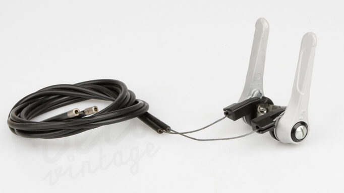 NOS Vintage Sturmey Archer HSJ 776 Dual Lever Gearvælger | Til 5 Speed S5/2 Gearnav Incl Sort Kabel