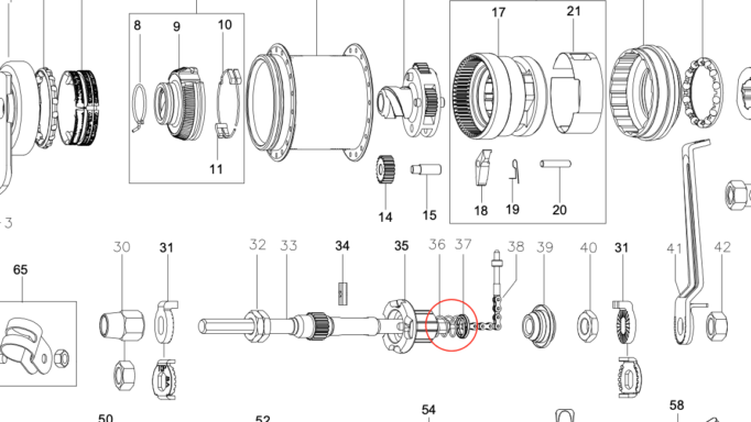 Sturmey Archer Konus med Støv dæksel Højre Side HSA 101
