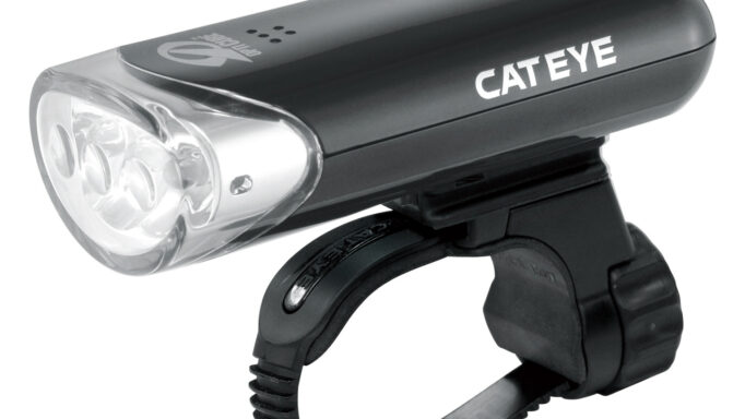 Cateye HL-EL135N forlygte 3 LED inkl. batteri 150+ Candela sort