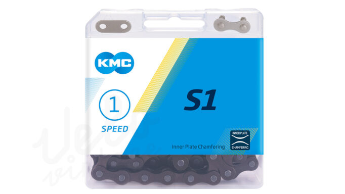 KMC S1 Kæde Bred | 112 Led | Singlespeed | 1/2" x 1/8" | Brun