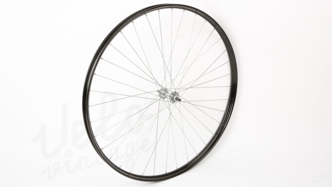 Forhjul 28 x 1-1/2" (Etrto 40-635) | Ryde Westwood Aluminium Fælg | Forkromet Nav | 36| Sort