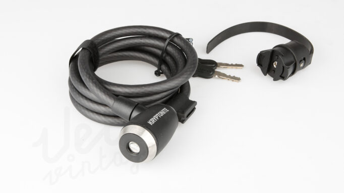 Kryptonite KryptoFlex 1218 Wirelås | 12mm , 180cm Lang |  Inkl Holder