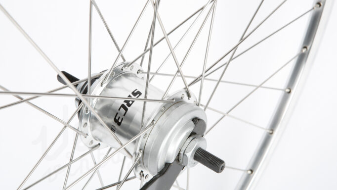 Sturmey Archer SRC3 3 Gear Baghjul med Fodbremse | Chrina Sølv Poleret 36H | 700c