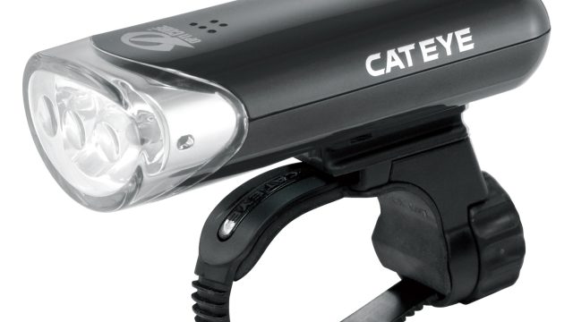 Cateye HL-EL135N forlygte 3 LED inkl. batteri 150+ Candela sort