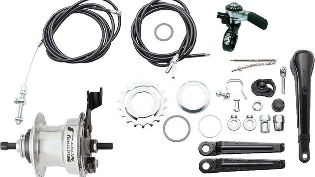 STURMEY ARCHER Gear hub 3 speed Sturmey Archer Summit X-RD3 drum brake - high polish aluminum