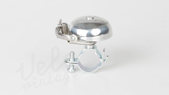 Crane Bell Co. Mini Suzu Bicycle Bell w/ Steel Band Mount |  Polished Silver